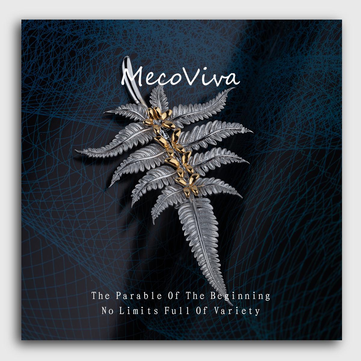 【MecoViva】 925 Silver Premium Women Earrrin High-End Temperament Original Unique Fern leaves Series Design Styles Earring Natural Art Female Fashion Earring