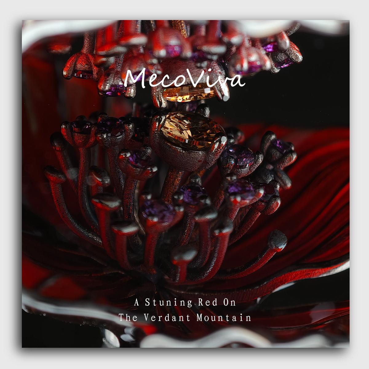 【MecoViva】 925 Silver Enamel Premium Women Brooch High-End Temperament Original Unique Meconopsis Castanea Series Design Styles Brooch Natural Art Female Fashion Brooch